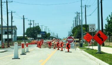 Road work sign