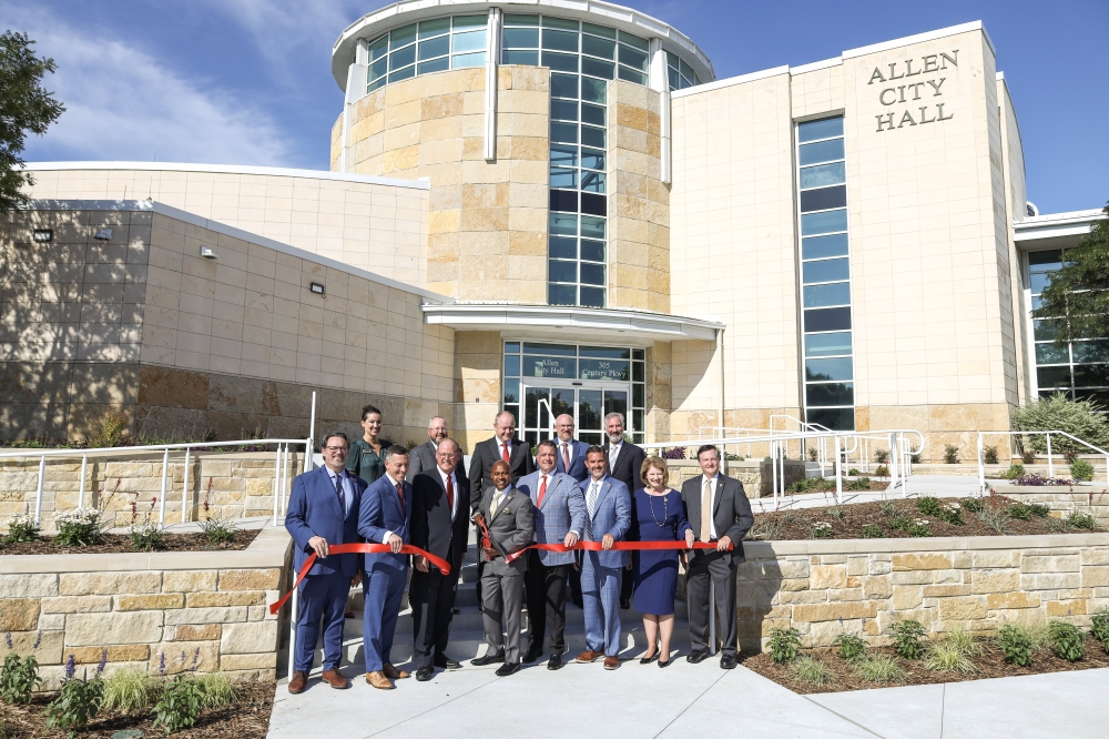 council members cutting a ribbon