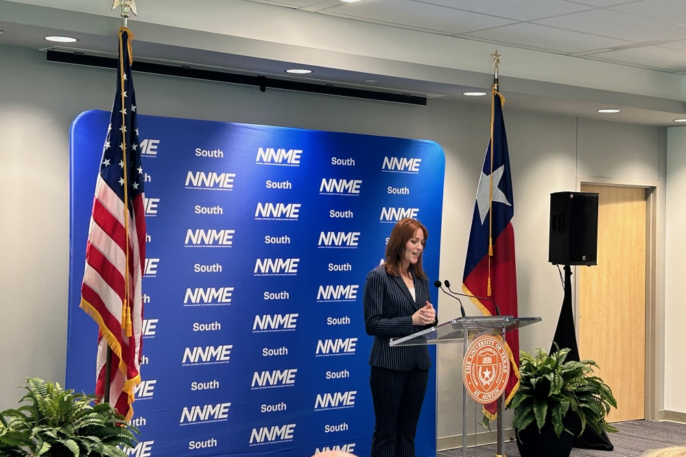 Alyssa Reinhart, director of workforce development for TIE, said the semiconductor manufacturing industry as a whole is expected to add 115,000 jobs by 2030, but does not have the workforce in place to meet demand. (Brooke Sjoberg/Community Impact)