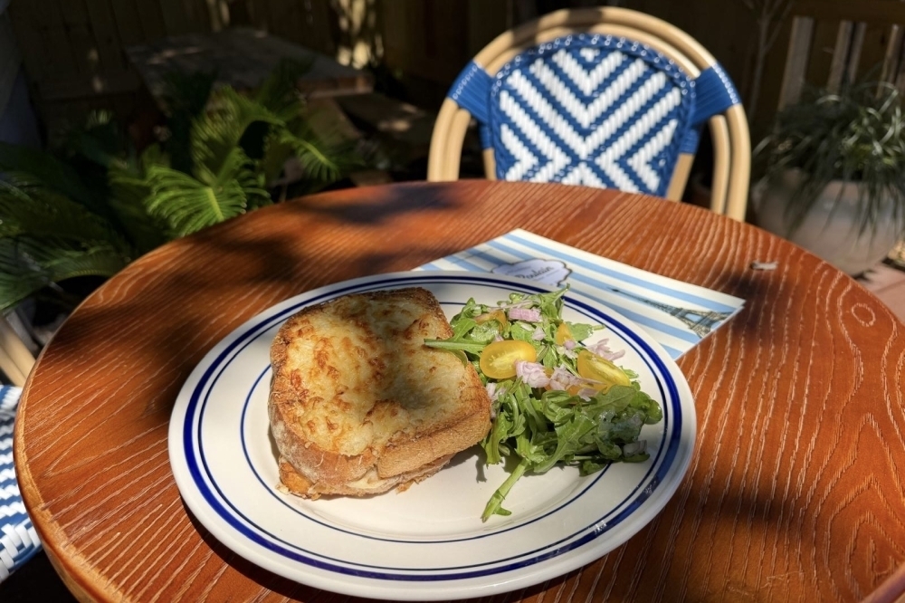 Alice Poulain Cafe serves classic French sandwiches, including the croque monsieur, which is made with grilled ham, gruyere and bechamel. (Courtesy Alice Poulain Cafe)