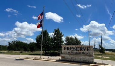 A rezoning request for a property east of the entrance to the Preserve at Mayfield Ranch neighborhood is under consideration in Round Rock. (Brooke Sjoberg/Community Impact)