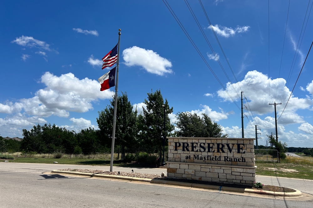 A rezoning request for a property east of the entrance to the Preserve at Mayfield Ranch neighborhood is under consideration in Round Rock. (Brooke Sjoberg/Community Impact)
