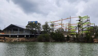 The Orr Family Sky Trail and Avery Family Pavilion during construction Jan. 8, 2026. (Daniel Schwalm/Community Impact)