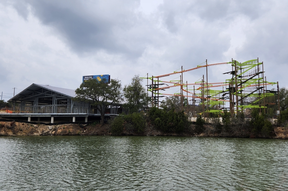 The Orr Family Sky Trail and Avery Family Pavilion during construction Jan. 8, 2026. (Daniel Schwalm/Community Impact)