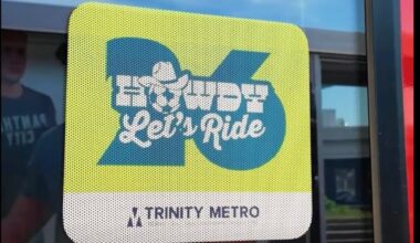 Trinity Metro sign on train