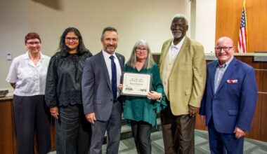Rev. Dr. A.W. Anthony Mays, pictured with city representatives, was one of the Local Legends honored in 2025. (Courtesy city of Round Rock)