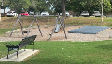 The Buda City Council will evaluate three options for playground replacement and site renovations at City Park during a June 16 meeting. (Michael Milliorn/Community Impact)
