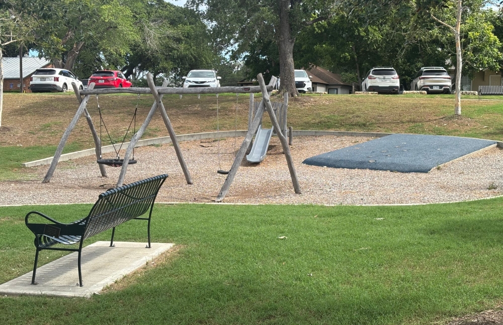 The Buda City Council will evaluate three options for playground replacement and site renovations at City Park during a June 16 meeting. (Michael Milliorn/Community Impact)