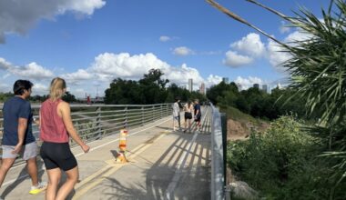 The MKT Bridge reopened after being closed for over a year. (Courtesy Houston Parks Board via Facebook)