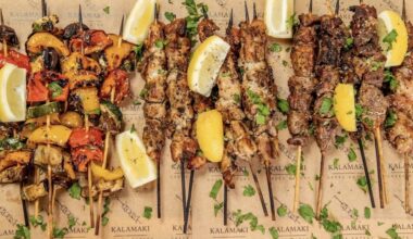 Kalamaki is known for their Greek meat skewers called Kalamakia. (Courtesy Kalamaki Greek Eatery)