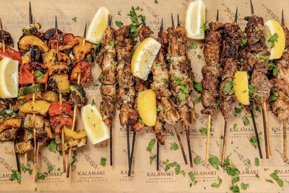 Kalamaki is known for their Greek meat skewers called Kalamakia. (Courtesy Kalamaki Greek Eatery)
