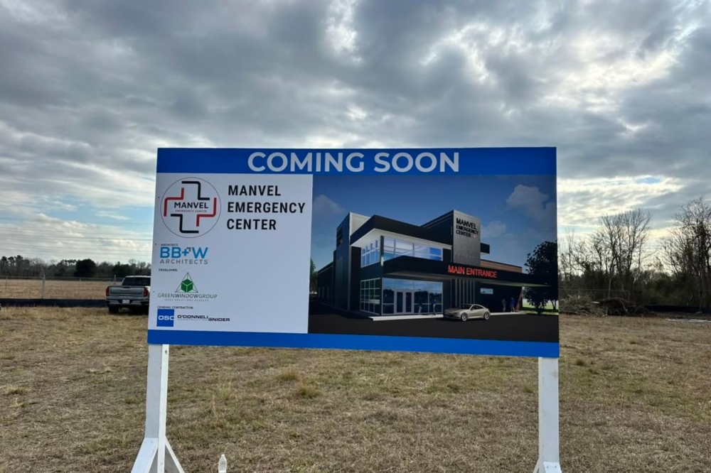 The Manvel Emergency Center is currently under construction and is projected to open in early 2027. (Courtesy Manvel Emergency Center)