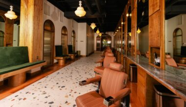 Interior of Sir Sweeney Barbershop and Lounge.
