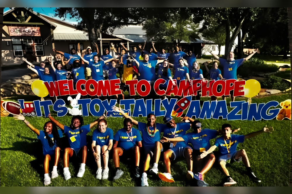 Children participating in outdoor activities at Camp Hope, a Houston summer camp supporting youth affected by HIV with friendship, connection and community.