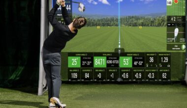 a person playing golf