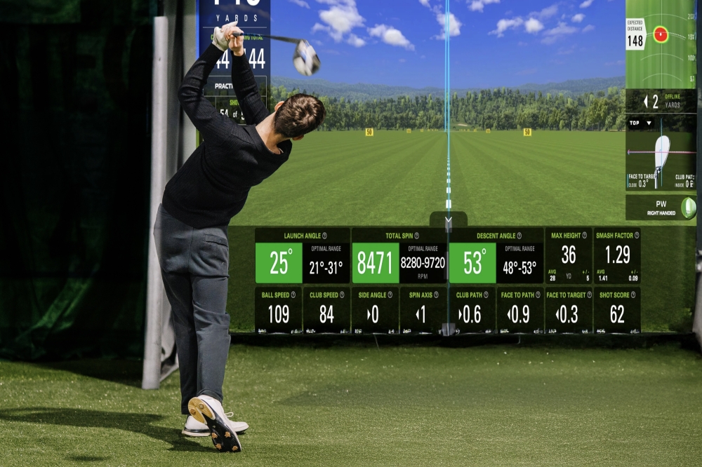 a person playing golf