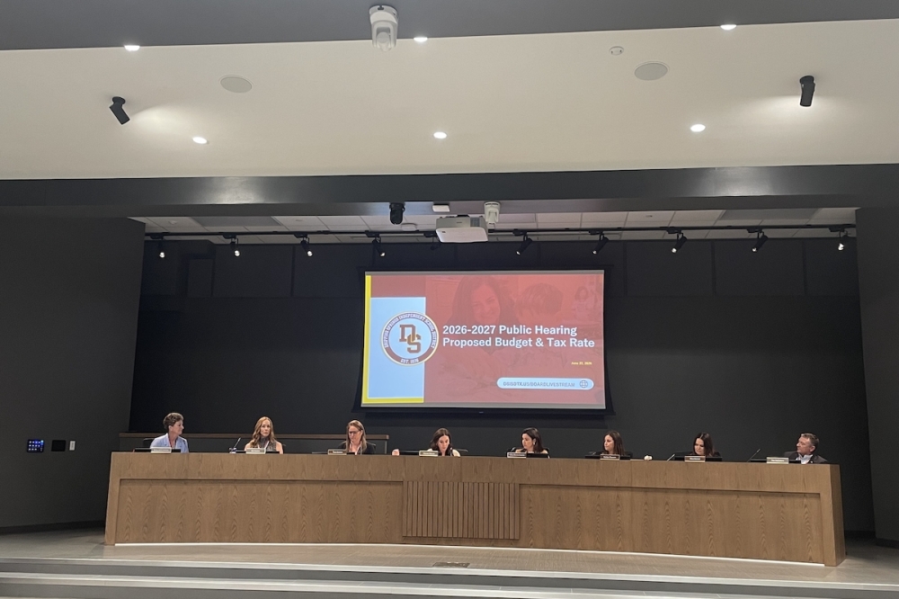 Dripping Springs ISD held a public hearing for the fiscal year 2026-27 proposed budget and tax rate at a June 22 meeting. (Sienna Wight/Community Impact)