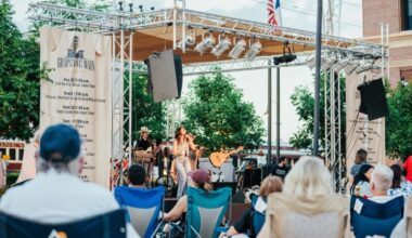 Music being preformed on stage at Grapevine Main LIVE.