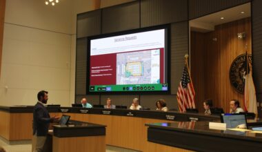 John Arnold, development partner with Skorburg Company, speaks during a McKinney Planning and Zoning Commission meeting.