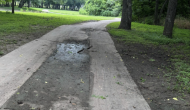 Breckinridge Park Trail is planned to receive renovations next year to address grade issues, cracks and trip hazards. (Courtesy city of Richardson)