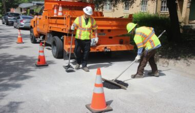 Waymo with pothole