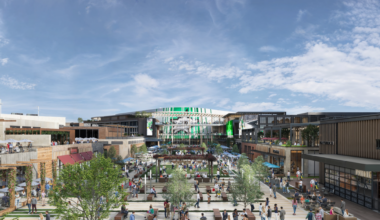 The Dallas Stars Arena will be constructed at The Shops at Willow Bend. (Rendering courtesy city of Plano)