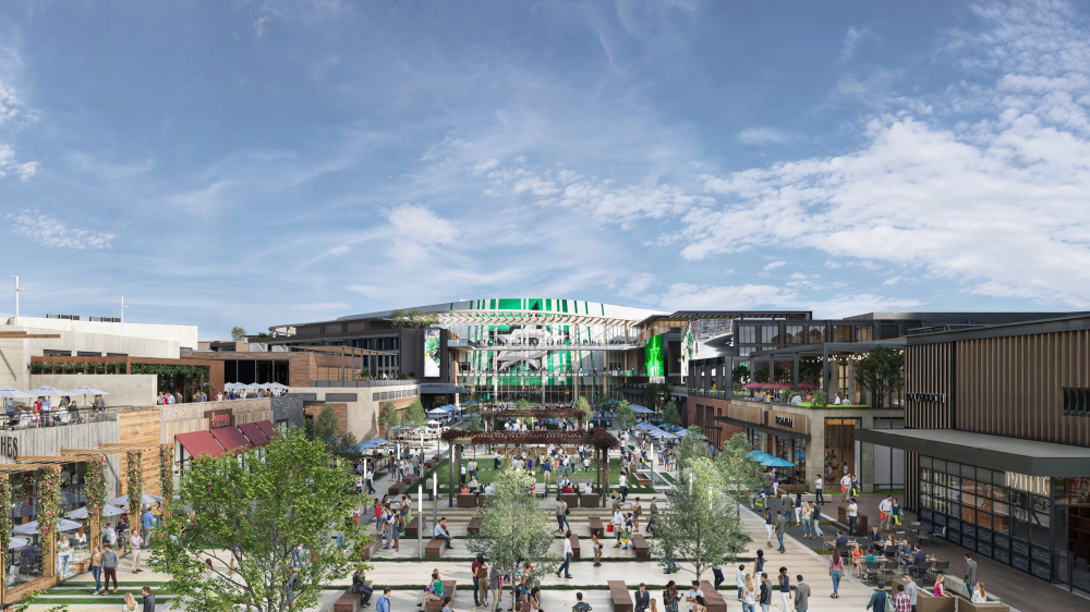 The Dallas Stars Arena will be constructed at The Shops at Willow Bend. (Rendering courtesy city of Plano)