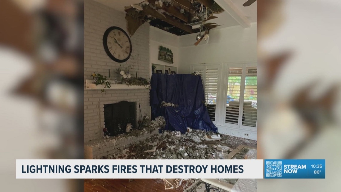 Plano couple, other North Texas families rebuild after lightning strike and fire