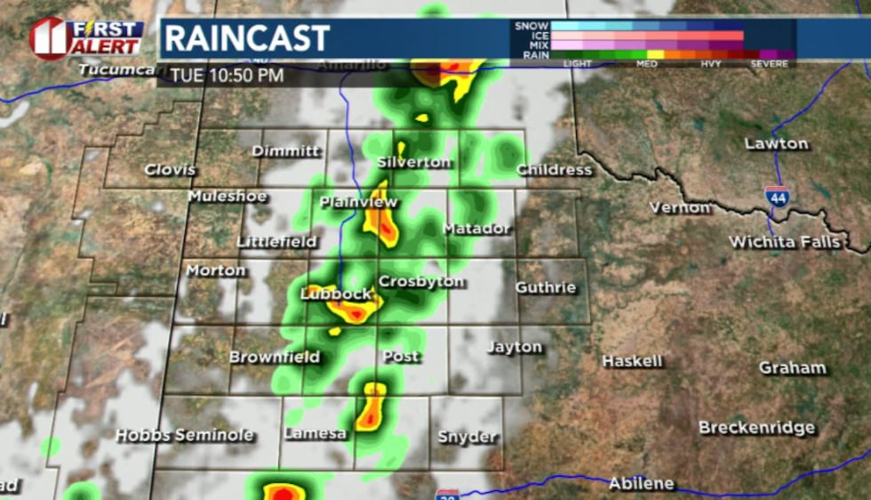 Isolated storms possible