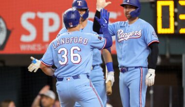 Wyatt Langford hits 3-run homer as Rangers win 4-3 to end 6-series losing streak against Padres :: WRAL.com