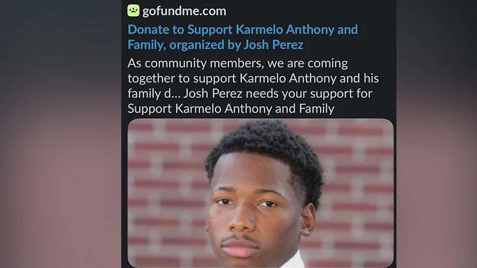 photo shows screenshot of GoFundme for the convicted killer.