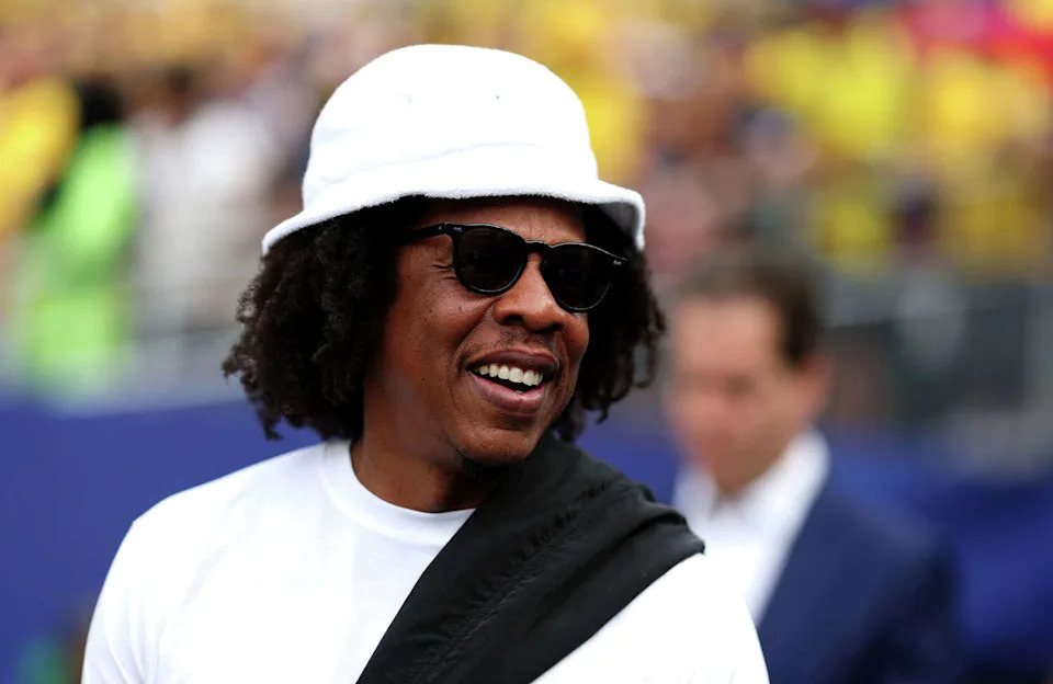 Jay-Z is seen before the FIFA World Cup 2026 Group E match between Cote D'Ivoire and Ecuador at Philadelphia Stadium on June 14, 2026 in Philadelphia, Pennsylvania. (Ezra Shaw - FIFA/FIFA via Getty Images)