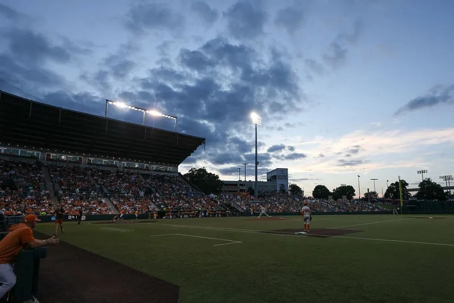 AUSTIN, TX – MAY 31: A general view of the stadium during the NCAA Division I Regional game between Texas Longhorns and UC Santa Barbara Gauchos on May 31, 2026, at UFCU Disch-Falk Field in Austin, TX. (Photo by David Buono/Icon Sportswire via Getty Images)