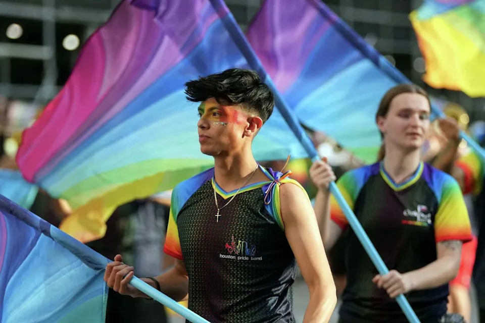 People flock to the streets to celebrate the 2025 Pride Parade in Houston, Saturday, June 28, 2025. (Ashleigh Lucas/Houston Chronicle)