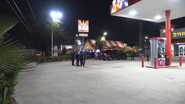 HPD: Man shot in the foot during firefight at southwest Houston gas station