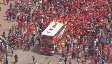 Dutch orange bus breaks down in Houston