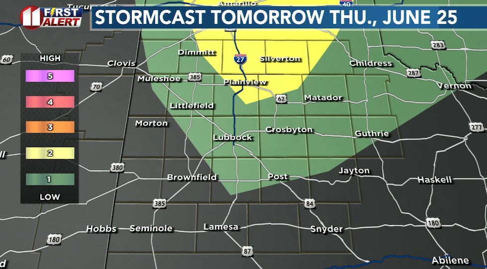 Storm Prediction Center outlook Thursday