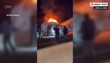 First responders rescue people trapped after plane crashes on Texas highway