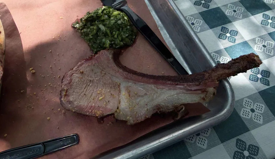 Lamb chop from KG BBQ. (Peter L. Scamardo II/MySA)