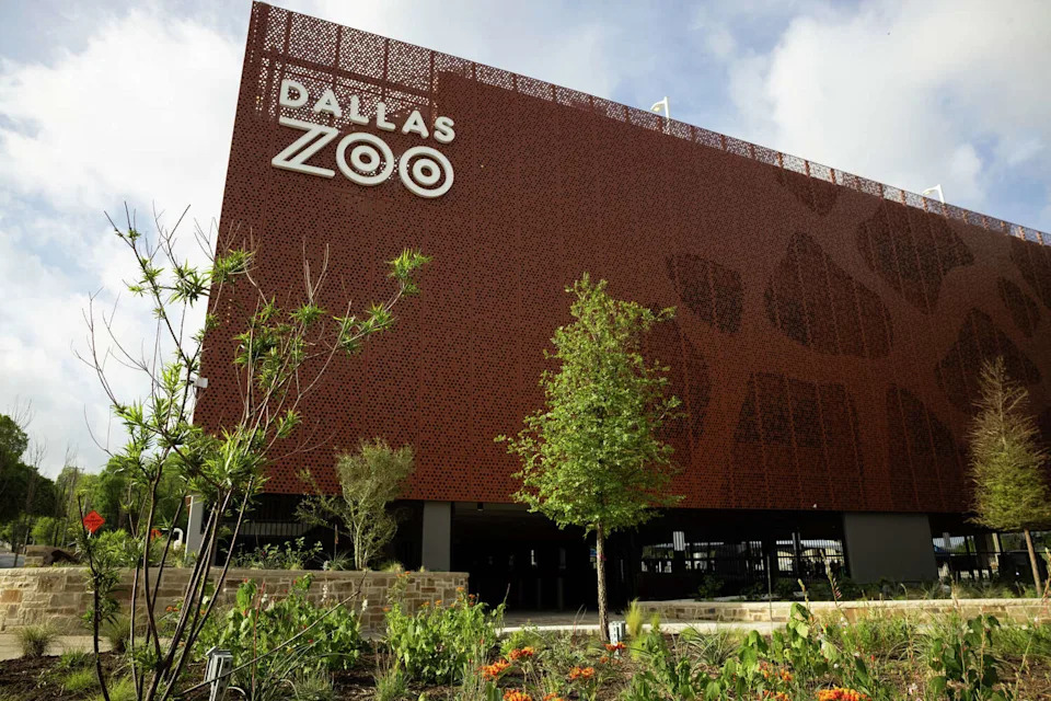 The exterior of the Dallas Zoo's new guest parking garage located at 725 S. Ewing Ave in Dallas. The parking garage officially opened to the public in March, 2026. (The Dallas Morning News/Hearst N/The Dallas Morning News via Gett)