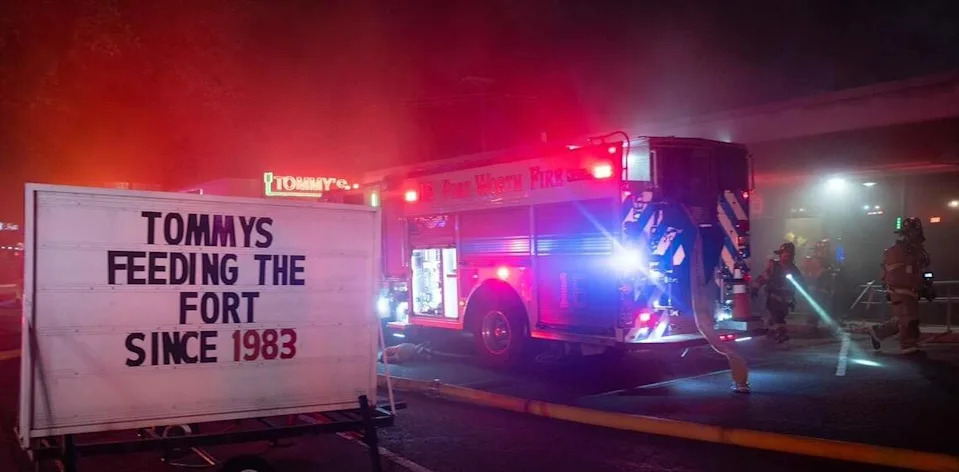 Tommy’s Hamburger Grill at 5228 Camp Bowie Blvd. in Fort Worth was damaged by a fire Friday morning, May 9.
