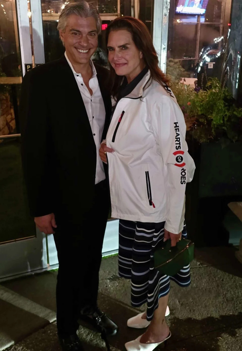 Model Brooke Shields stopped into Al Biernat's steakhouse in Dallas for a quiet dinner, as confirmed by general manager Brad Fuller (left). (Al Biernat's)