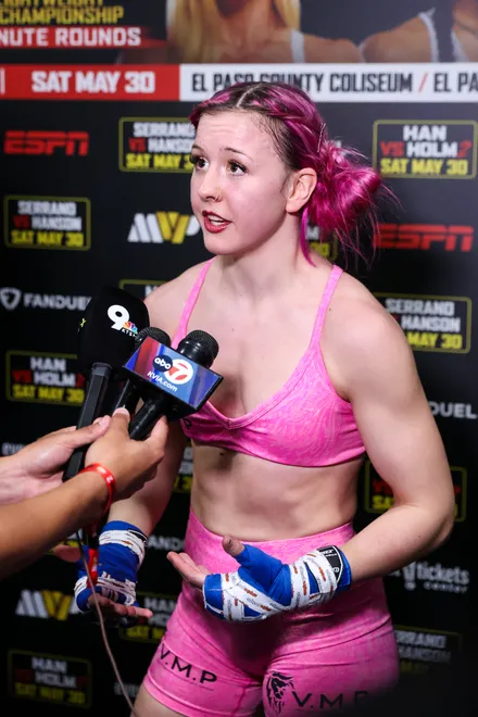 Cheyenne Hanson - 2026 MVPW Open Workouts at Hans Martial Arts Gym in El Paso, Texas Wednesday, May 27, 2026. (Matt Ferris / MVP)