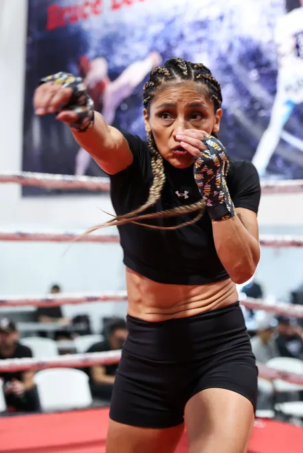 Lourdes Juarez- 2026 MVPW Open Workouts at Hans Martial Arts Gym in El Paso, Texas Wednesday, May 27, 2026. (Matt Ferris / MVP)