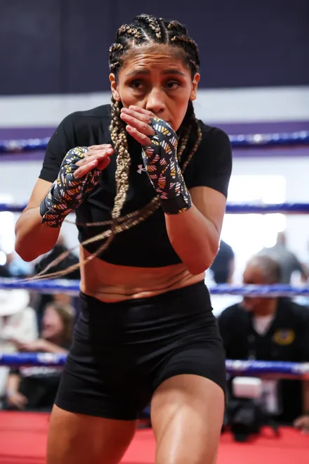 Lourdes Juarez- 2026 MVPW Open Workouts at Hans Martial Arts Gym in El Paso, Texas Wednesday, May 27, 2026. (Matt Ferris / MVP)