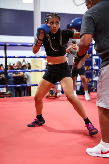 Lourdes Juarez- 2026 MVPW Open Workouts at Hans Martial Arts Gym in El Paso, Texas Wednesday, May 27, 2026. (Matt Ferris / MVP)