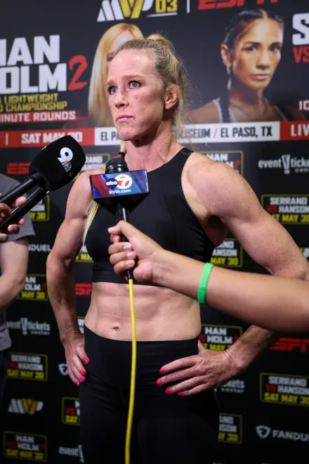 Holly Holm - 2026 MVPW Open Workouts at Hans Martial Arts Gym in El Paso, Texas Wednesday, May 27, 2026. (Matt Ferris / MVP)