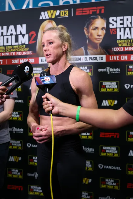 Holly Holm - 2026 MVPW Open Workouts at Hans Martial Arts Gym in El Paso, Texas Wednesday, May 27, 2026. (Matt Ferris / MVP)