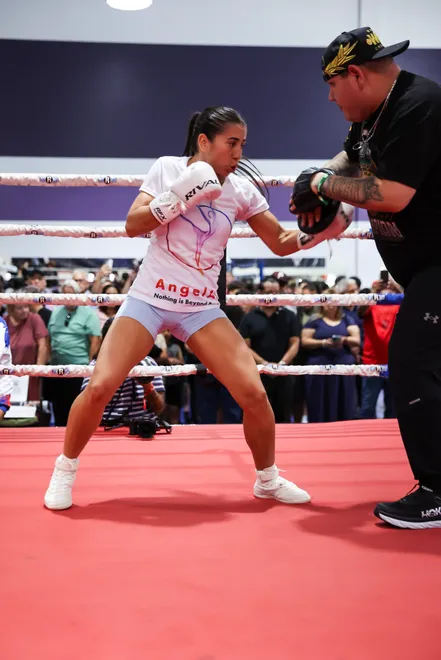 Yokasta Valle - 2026 MVPW Open Workouts at Hans Martial Arts Gym in El Paso, Texas Wednesday, May 27, 2026. (Matt Ferris / MVP)