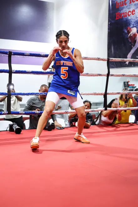 Amanda Serrano - 2026 MVPW Open Workouts at Hans Martial Arts Gym in El Paso, Texas Wednesday, May 27, 2026. (Matt Ferris / MVP)